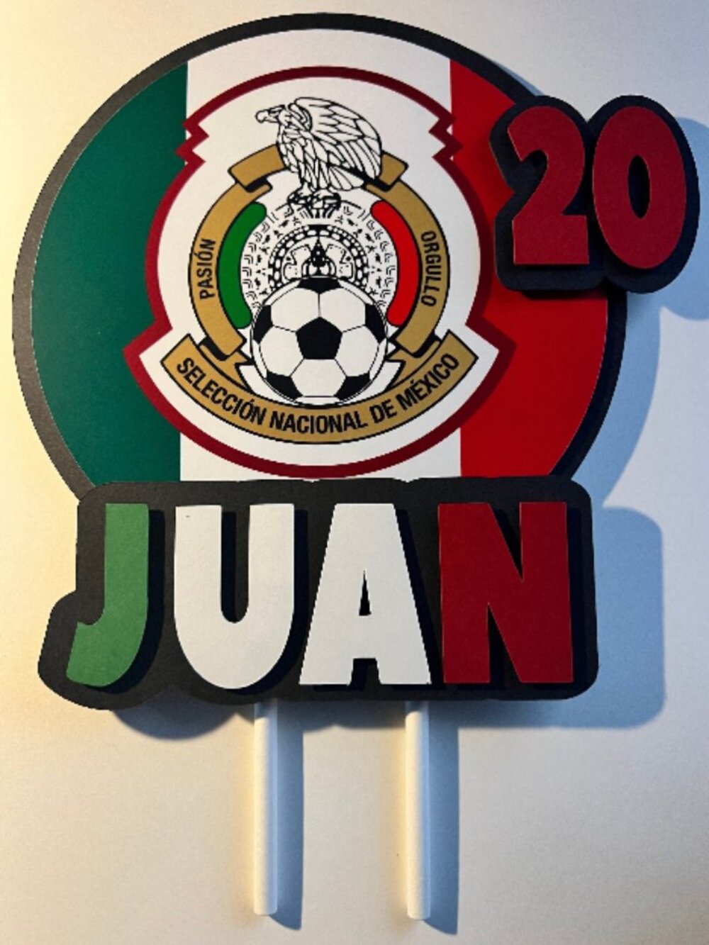 Mexico Seleccion National-Soccer Team Customizable Cake Topper